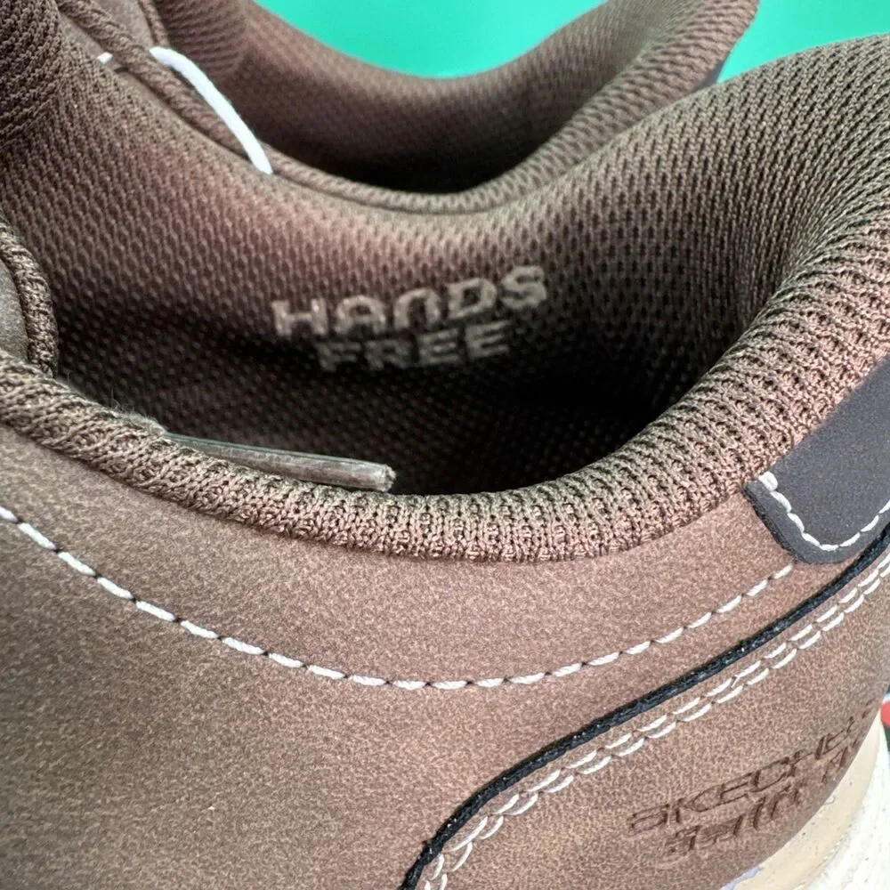 Skechers Hands Free Swift Fit Men’s 9.5 Brown Waterproof Casual Lace Sneakers